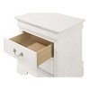 HomeStock White Nightstand with Two Drawers, 24x21x16 Compact Bedside Storage Table with Fresh Finish and Timeless Design - 4 of 4