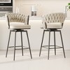 APRILSOUL35.80"360Swivel Bar Chairs set of 2, equipped with soft cushioned backrest counter stool - 2 of 4
