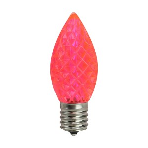 Northlight Pack of 25 Faceted LED C9 Pink Christmas Replacement Bulbs - 1 of 1