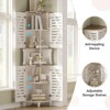 67.7" Tall Farmhouse Corner Cabinet, 5-Tier Shelves Storage Cabinet, Pantry Cabinet - 3 of 4