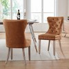 Subrtex Leather Button Anchor Studded Indoor Dining Chair Set of 2, Modern Mid-Century Chairs for Home - image 2 of 4