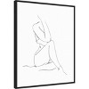23" x 28" Contour Sketch I by Ethan Harper Framed Canvas Wall Art Print - Amanti Art - 2 of 4