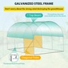 Walk-in Tunnel Greenhouse,Garden Plant Hot House for Outdoors Vegetables Plants,Galvanized Steel Frame Green PE Cover Warm House （6/8 Windows） - 4 of 4