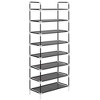 vidaXL Shoe Rack Black Metal Large Minimalistic Shoe Rack - 3 of 4