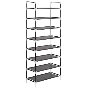 vidaXL Shoe Rack Black Metal Large Minimalistic Shoe Rack - 1 of 4