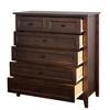 5 Tiers 6 Drawers Dresser with Retro Round Handle, Solid Wood MDF Spray-Painted Drawer Dresser, Wooden Storage Cabinet for Living Room - 3 of 4