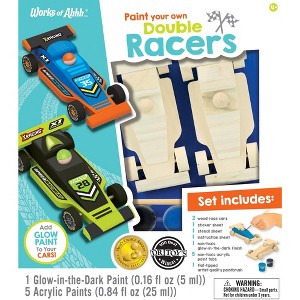 Works of Ahhh Double Racer Wood Craft & Paint Kit - Wooden Race Car Craft Kit for Kids - 1 of 4