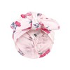 Hudson Baby Infant Girl Turban Cotton Headwraps, Pink Navy Floral, One Size - 3 of 4