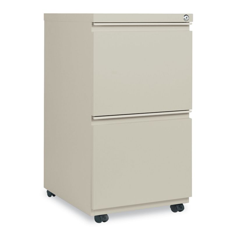 Alera Two-Drawer Metal Pedestal File With Full-Length Pull 14 7/8w x 19 1/8d Putty PBFFPY, 1 of 3