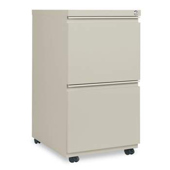 Alera Two-Drawer Metal Pedestal File With Full-Length Pull 14 7/8w x 19 1/8d Putty PBFFPY