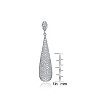 Guili Sterling Silver Cubic Zirconia Elongated Earrings, A Sleek and Contemporary Design to Elevate Your Everyday Elegance with a Modern Touch - 2 of 3