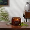 Lidded Amber Glass Jar Crackling Wooden Wick Eucalyptus and Palm Candle - Threshold™ - image 2 of 3