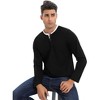 Mens Long Sleeve Henley Shirts Casual Tee Shirts Crew Neck Regular Fit Button Pullover T-Shirts - 3 of 4