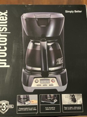 Proctor Silex FrontFill 12 Cup Black Compact Coffee Maker - Power Townsend  Company