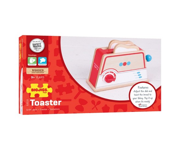 Bigjigs Toys Toaster Wooden Role Play Toy