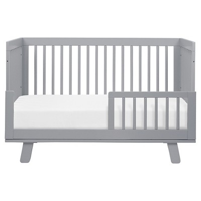 Hudson Modern Grey New Zealand Pine 3-in-1 Convertible Crib