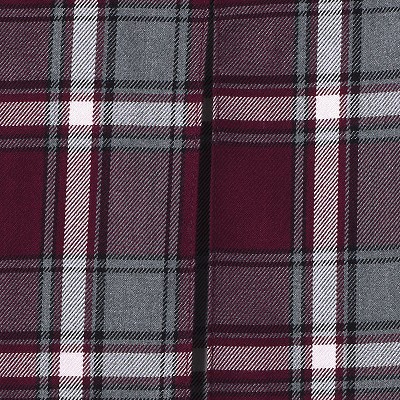 burgundy/gray plaid