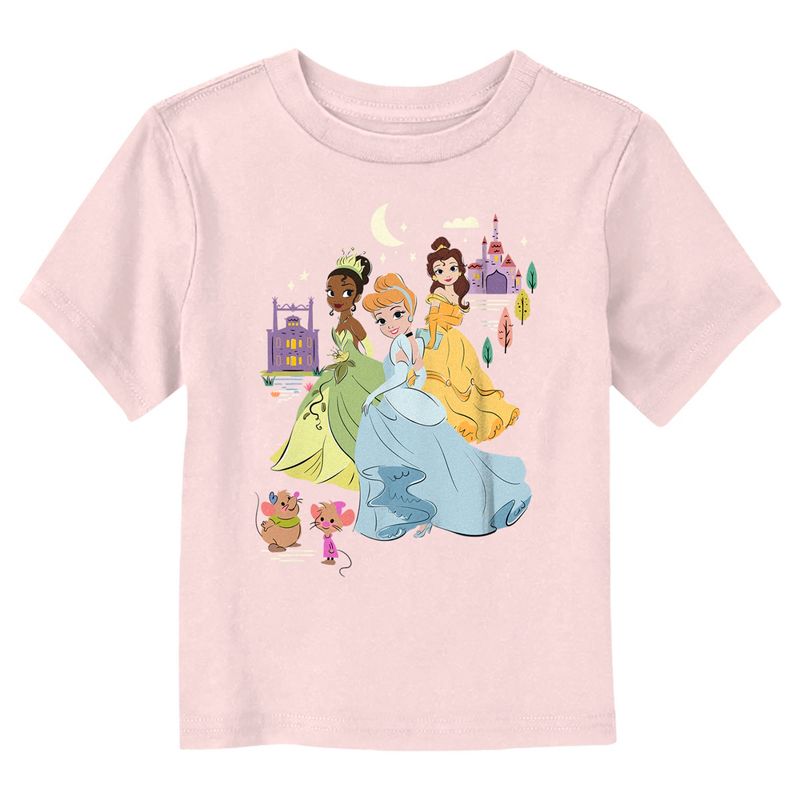 Toddler's Disney Cartoon Princesses and Friends T-Shirt, 1 of 4