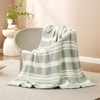 Snuggle Sac Reversible Knit Throw Blanket,Fuzzy Microfiber Throw,Heather Stripe Style - 4 of 4