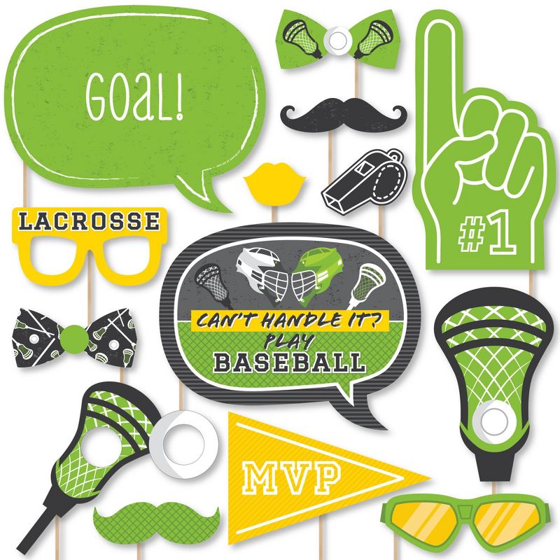 Big Dot of Happiness Lax to the Max Lacrosse Party Photo Booth Props Kit 20 Count, 1 of 7