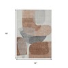 HomeRoots 5' X 8' Rust And Gray Abstract Washable Indoor Outdoor Area Rug - 3 of 4