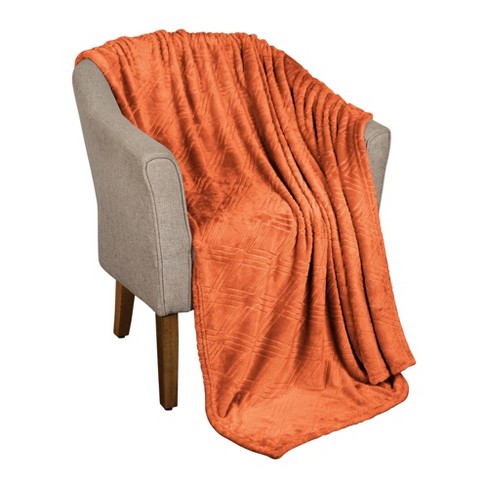 Blue orange throw online blanket