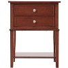 VYNXARIA Sleek Nightstand With Storage Shelf£¬Perfect for Small Spaces£¬Cherry - 4 of 4