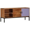 vidaXL TV Stand Honey Brown and Gray 43.3 in.x11.8 in.x19.7 in. Solid Wood Acacia - 2 of 4