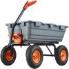 900 lbs Poly Garden Dump Cart - Heavy-Duty Wheelbarrow with 10-Inch Tires, 180° Rotating Handle, Steel Frame, and Quick Release System - 2 of 4