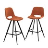 DOMETOUR 28.25" Fabric Counter Height Stools Set of 2 - 3 of 4