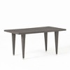 Osparple Outdoor Dining Table, Rectangle Patio Table with Rattan Decoration - 2 of 4