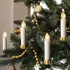 10ct 5" Christmas Tree Taper Flameless Candles Brass - Hearth & Hand™ with Magnolia - 2 of 3