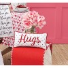 C&F Home 6" x 12" Valentine's Day "Hugs" w/ Dots Small/Petite Red Woven Accent Throw Pillow - image 2 of 4