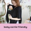Bamboobies Open Maternity Nursing Shaw for Breastfeeding, One Size Fits All, Shibori Black - 3 of 4