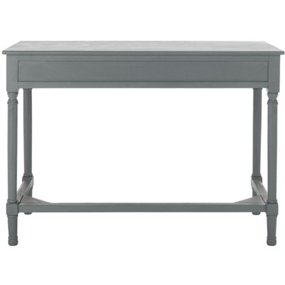 Distressed Grey Wood Writing Desk with Drawers