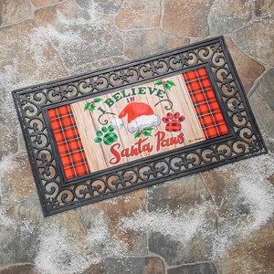 Evergreen Santa Paws Sassafras Indoor Outdoor Switch Doormat 1'10"x10" Multicolored - 1 of 4