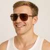 Anna-Kaci Men's Fashion Two Tone Box Polarized Sunglasses UV400 Protection - 3 of 4