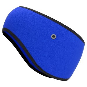Unique Bargains Polar Fleece Stretchy Winter Running Sweatband with Button Ear Warmer Headband - 1 of 4