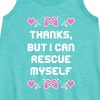 - Instant Message - Rescue Myself Graphic Sleeveless Aline Dress - 2 of 4
