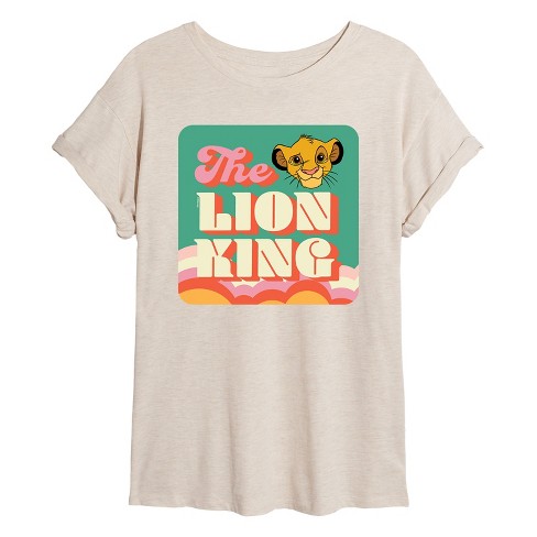 Women's - The Lion King - Simba Retro Logo Oversized Graphic T-Shirt - image 1 of 4