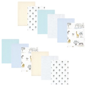 Luvable Friends Hudson Baby Flannel Burp Cloths 12pk Set - 1 of 2