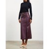 Women's Faux Leather Belted Skirt - SKIES ARE BLUE - 4 of 4