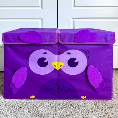 QUOKKA Fabric Toy Storage Box for Kids - Owl | XL | XXL - Foldable Toy Storage Bin