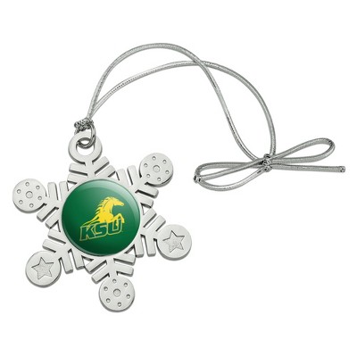 Kentucky State University Primary Logo Metal Snowflake Christmas Tree Holiday Ornament