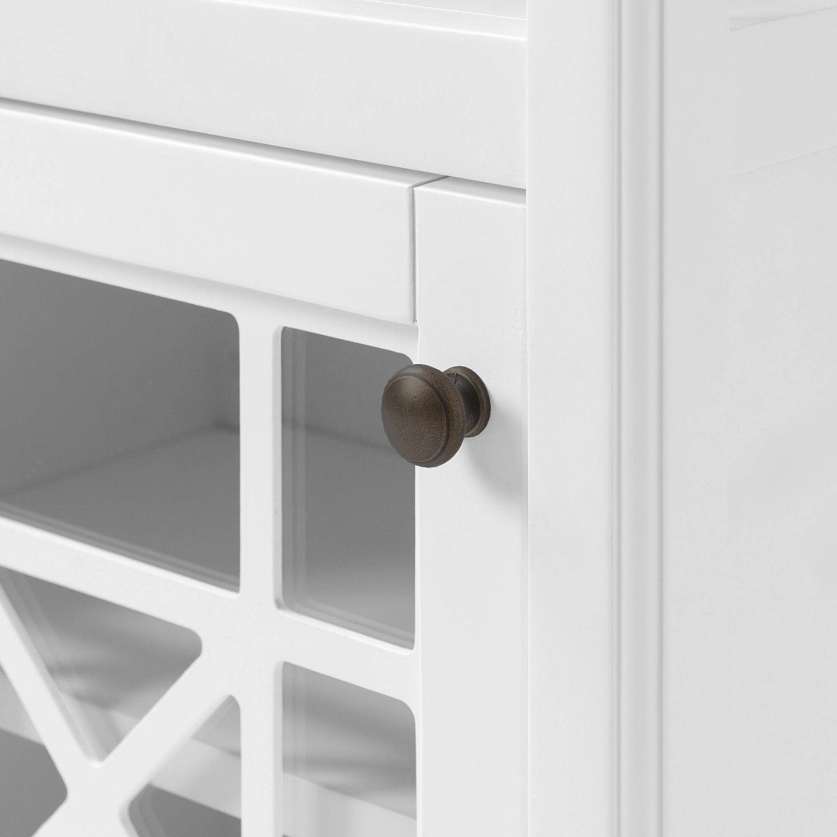 17"x29" Derby Deluxe Floor Storage Cabinet White - Alaterre Furniture: Hardwood Frame, 2-Shelf Bath Organizer - thumbnail 5