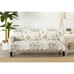 Reversible Stitched Patchwork Sofa Furniture Protector - Great Bay Home - 1 of 4
