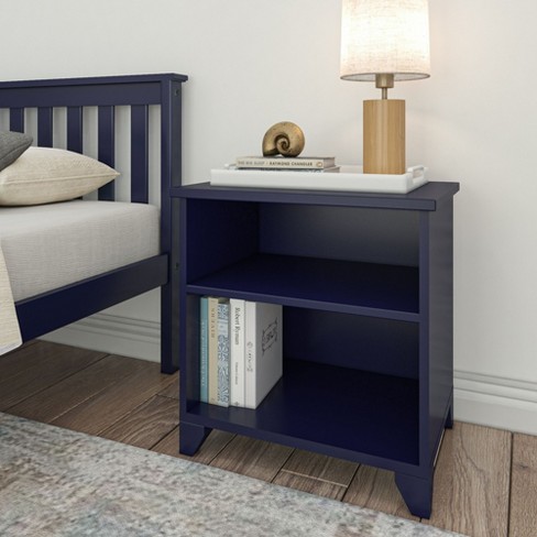 Plank beam Nightstand With Shelves Blue Target