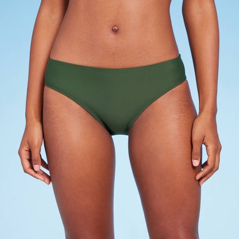 Women's Side-tie Medium Coverage Hipster Bikini Bottom - Shade & Shore™  Green Xl : Target