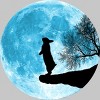 Men's Design By Humans Moon Bunny By Maryedenoa T-Shirt - 2 of 4
