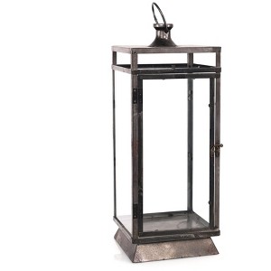 Decorative Black Metal Lantern – 20.5"H – Indoor Outdoor Accent – By Melrose - 1 of 3